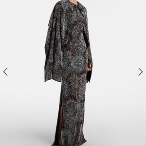 Paco rabanne embellished caped gown